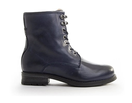 Olibem 17d145m Navy Leather Boot Lined With Australian Wool 199