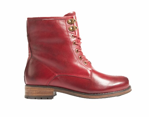 Olibem 17d145m Red Leather Boot Lined With Australian Wool 199