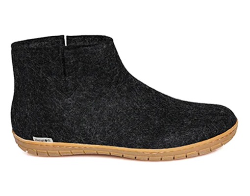 Glerup Wool Boot Charcoal Rubber Sole13995