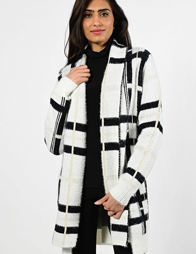 Off White Black Knit Cover Up195