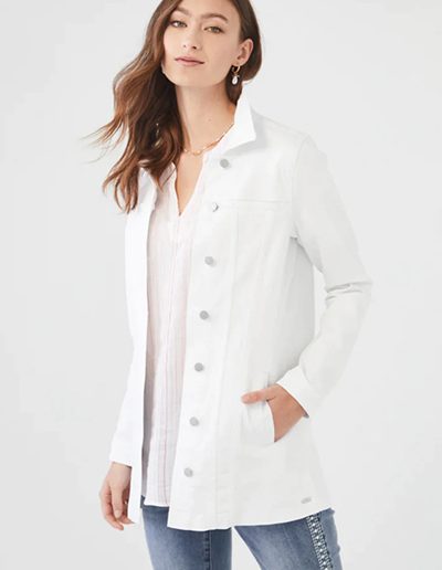 Long White Denim Jacket160