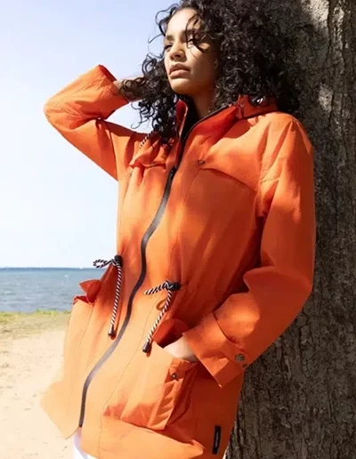 Alison Sherri Waterproof Raincoat Orange