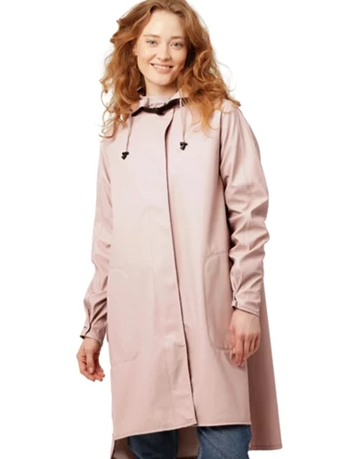 Ilse Jacobsen Waterproof Raincoat Rain71adobe Rose